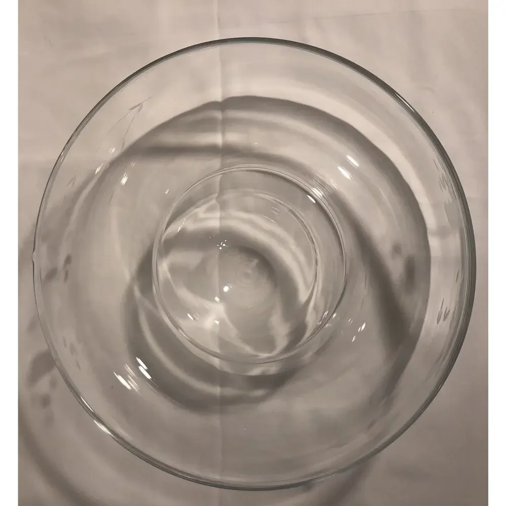 Princess House Heritage Crystal Glass Chip and Dip Large Bowl Dish 11 1/4”no Box